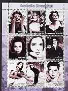 Benin 2002 Isabella Rossellini perf sheetlet containing 9 values unmounted mint