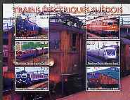 Congo 2005 Swedish Electric Trains perf sheetlet containing set of 6 values unmounted mint