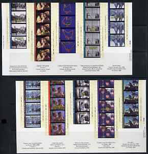 Canada 1996 Centenary of Cinema the set of two self-adhesive sheets complete with booklet in presentation envelope, as SG MS 1698a/b