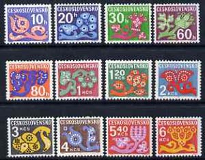 Czechoslovakia 1971 Postage Due set of 12 stylised plants unmounted mint, SG D1985-96