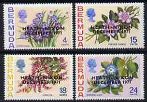 Bermuda 1971 Anglo-American Talk opt set of 4 flowers unmounted mint, SG 283-36