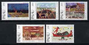 Palau 1983 Christmas - paintings by Charlie Gibbons set of 5 unmounted mint, SG 29-33