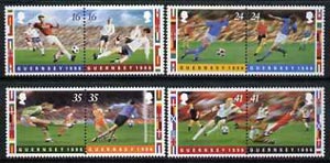 Guernsey 1996 European Football Championships set of 8 (4 se-tenant pairs) unmounted mint SG696-703