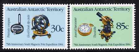 Australian Antarctic Territory 1984 Anniversary of Magnetic Pole Expedition set of 2 unmounted mint SG 61-62