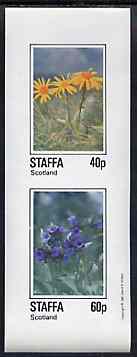 Staffa 1982 Flowers #53 imperf set of 2 values unmounted mint