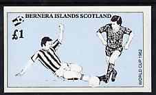 Bernera 1982 Football World Cup imperf souvenir sheet (Â£1 value) unmounted mint