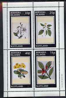 Bernera 1981 Flowers #24 perf sheetlet containing set of 4 values unmounted mint