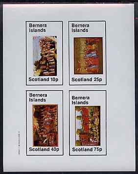 Bernera 1982 Medieval Life imperf sheetlet containing set of 4 values unmounted mint
