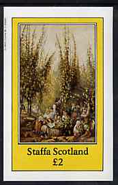 Staffa 1982 Pastoral Scenes imperf deluxe sheet (Â£2 value) unmounted mint