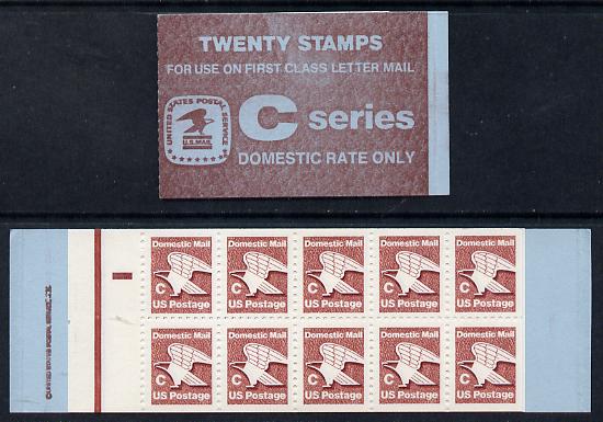 Booklet - United States 1981 Eagle $4 booklet (SB111) C series containing 2 x SG 1910a panes