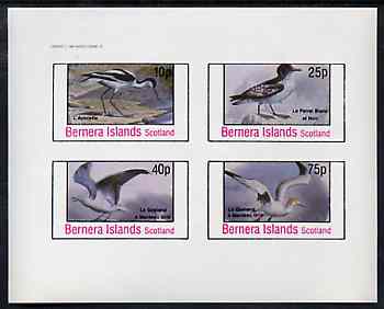 Bernera 1981 Birds #37 imperf set of 4 values unmounted mint