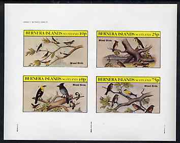 Bernera 1982 Birds #40 imperf set of 4 values unmounted mint