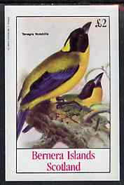 Bernera 1982 Birds #47 (Tanager) imperf deluxe sheet (£2 value) unmounted mint