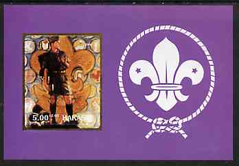 Chakasia 2000 Scouts (with Scout Badge by Norman Rockwell) rouletted m/sheet unmounted mint