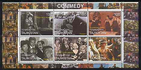 Tadjikistan 2000 The Cinema (Comedy) perf sheetlet containing set of 6 values unmounted mint