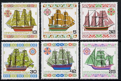 Bulgaria 1986 Historic Ships (5th series) set of 6vals SG 3372-77 (MI 3504-09)*