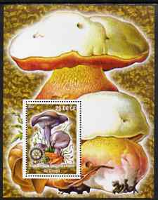 Congo 2002 Fungi #1 perf m/sheet with Rotary Logo unmounted mint
