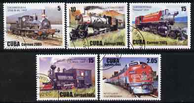 Cuba 2005 Locomotives perf set of 5 fine cto used