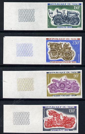Mali 1975 Early Cars imperf set of 4 (as SG 494-7)
