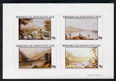Bernera 1981 Paintings of Pastoral Views perf sheetlet containing set of 4 values unmounted mint