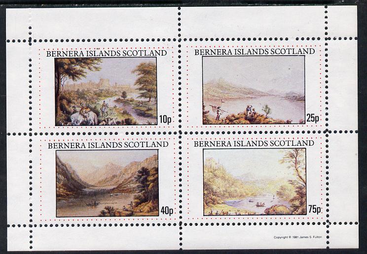 Bernera 1981 Paintings of Pastoral Views imperf sheetlet containing set of 4 values unmounted mint