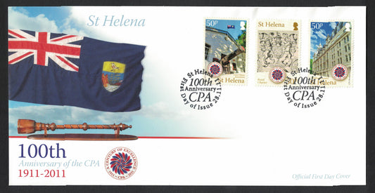 2011 St Helena Centenary of CPA FDC's. Both M/S & Stamps SG 1171-74  Unaddressed & Unsealed