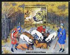Cuba 2006 Hunting With Dogs perf m/sheet fine cto used SG MS 4993