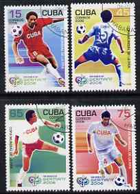 Cuba 2006 Football World Cup perf set of 4 fine cto used