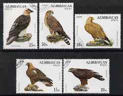 Azerbaijan 1994 Birds of Prey perf set of 5 cto used SG 189-93