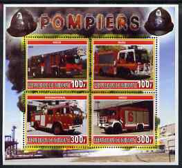 Djibouti 2006 Fire Engines #2 perf sheetlet containing 4 values unmounted mint