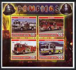 Djibouti 2006 Fire Engines #4 perf sheetlet containing 4 values unmounted mint