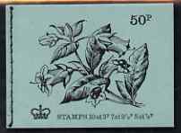 Booklet - GB Great Britain 1971-72 British Flowers #8 - Deadly Nightshade 50p booklet (Nov 1972) complete and fine, SG DT8