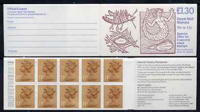 Booklet - Great Britain 1988 Linean Society Â£1.30 booklet complete with margin at right, SG FL12B