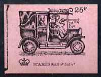 GB Booklet - Great Britain 1971-73 Veteran Transport #6 - Taxi Cab 25p booklet (Dec 1972) complete and fine, SG DH49