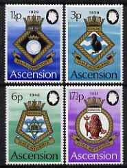 Ascension 1972 Royal Naval Crests - 4th series perf set of 4 unmounted mint, SG 154-7