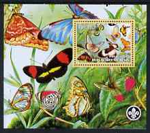 Benin 2007 Butterflies #2 perf m/sheet with Scout Logo, unmounted mint
