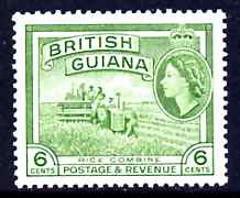 British Guiana 1954-63 Rice Combine Harvester 6c Waterlow printing unmounted mint SG336*