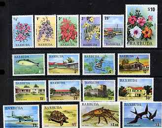 Barbuda 1974 definitive set complete, 18 values 1/2c to $10 unmounted mint SG 181-97b