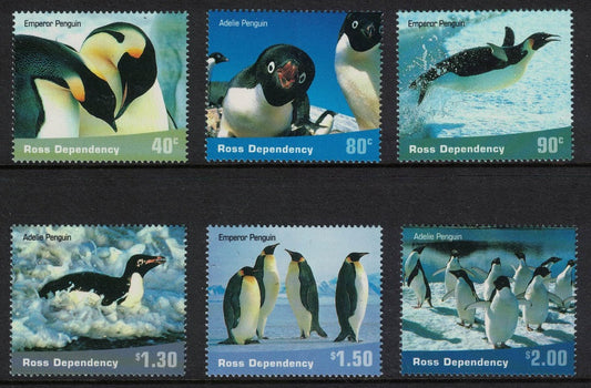 2001 Ross Dependency SG72-77  Penguins Unmounted Mint 