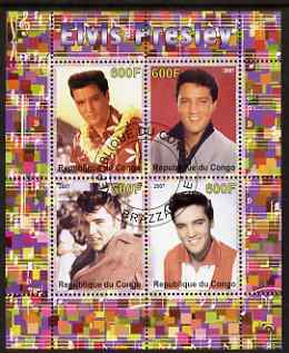 Congo 2007 Elvis Presley perf s/sheet #1 fine cto used 