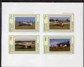 Bernera 1983 Aircraft #15 imperf,set of 4 values (10p to 75p) unmounted mint