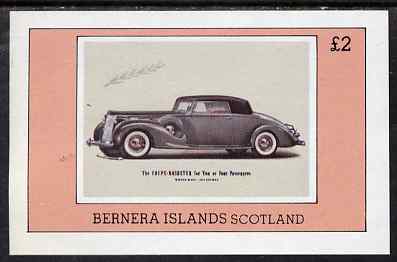 Bernera 1980 Vintage Cars imperf deluxe sheet (Â£2 value) unmounted mint