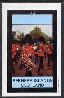 Bernera 1981 Soldiers (Marching Band) imperf deluxe sheet (Â£2 value) unmounted mint