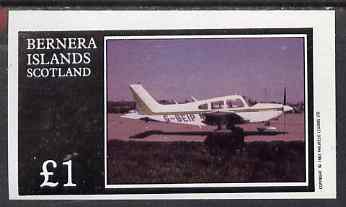 Bernera 1983 Light Aircraft imperf souvenir sheet (£1 value) unmounted mint