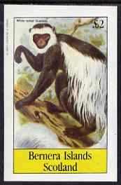 Bernera 1983 Primates (Guereza) imperf deluxe sheet (Â£2 value) unmounted mint