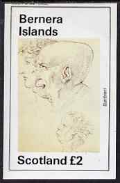 Bernera 1981 Sketches (Barbieri) imperf deluxe sheet (£2 value) unmounted mint