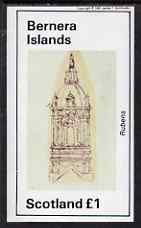 Bernera 1981 Sketches (Rubens) imperf souvenir sheet (Â£1 value) unmounted mint