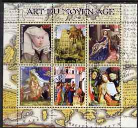 Congo 2007 Classical Art perf sheetlet containing set of 6 values fine cto used