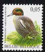 Belgium 2002-09 Birds #5 Teal 0.05 Euro unmounted mint SG 3693c