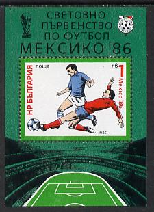 Bulgaria 1985 Football World Cup perf m/sheet SG MS 3267 (Mi BL 155A)